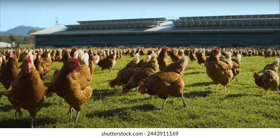 Poultry farm is where domesticated birds are raised. Poultry include chickens, turkey, ducks, and geese. These animals are raised for their meat and eggs. Chickens are the most common bird raised for  - Powered by Shutterstock