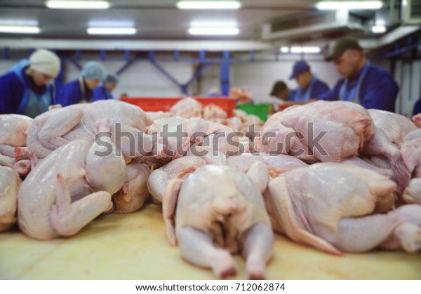 the poultry processing in food industry.\
Deboning chicken.