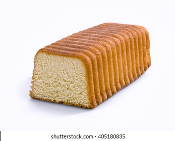 Pound Cake On White Background