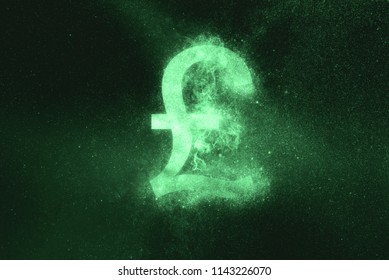 Pound sterling sign, Pound sterling Symbol. Green symbol