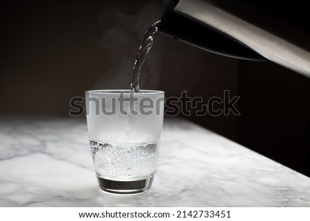 Pour hot water at night