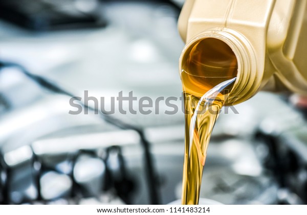 Pour Motor Oil Car Engine Fresh Stock Photo Edit Now 1141483214