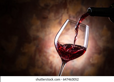 Pour red wine