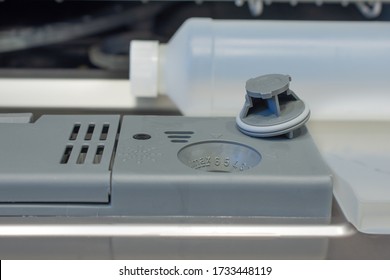 Pour Rinse Aid In The Dishwasher. Marking For Rinse Aid