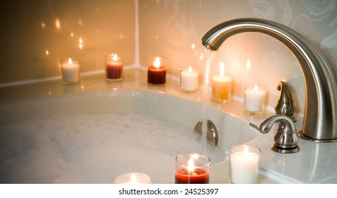 Pouring A Bubble Bath