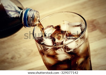 Pouring of cola
