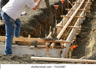 Pouring A Foundation For A New Commercial Building In Roseburg Oregon