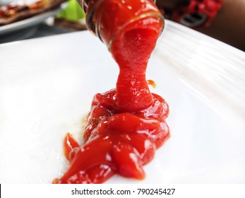 Pouring Ketchup Sauce