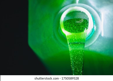 Pouring Liquid Soap, Close-up View