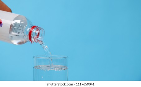 Pouring Pure Mineral Water Plastic Bottle Stock Photo 1117659041 ...