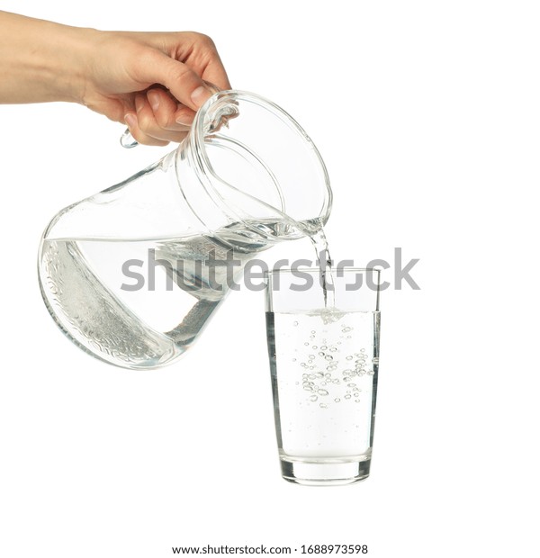 Pouring Purified Fresh Water Jug Glass Stock Photo 1688973598 ...