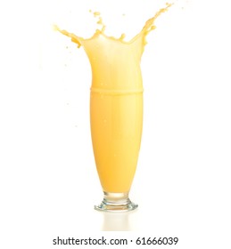 Pouring Vanilla Shake Splash