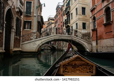 POV Of Gondola In Venice