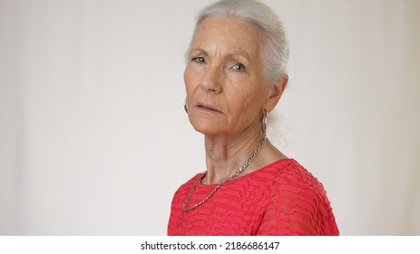 Pov Portrait Of Mature Woman Doctor Talking Over Video Chat To Patient On Tele Health Consultation.