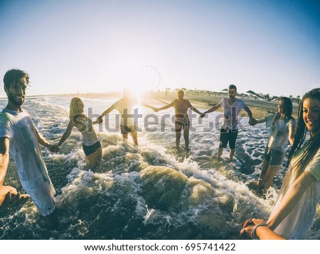 Similar – Concept of youth, indie culture, being a teenager, 90s nostalgic. Half of a profile of a skateboard in black and white at the center of image. Yellow background. Isolated