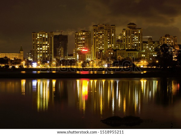 powai lake night view