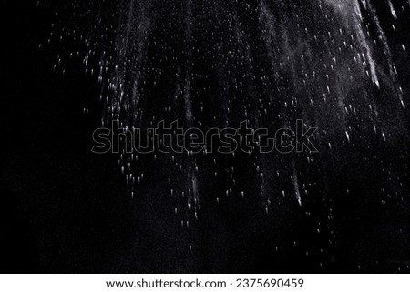 powder burst in black background