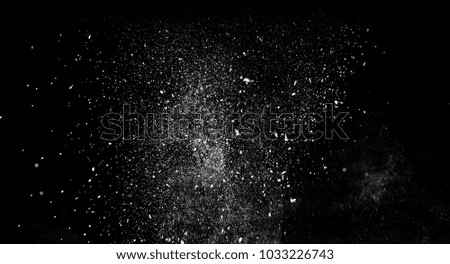 powder explosion on black background. 