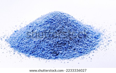 powder fertilizer, blue color, NPK, water soluble, soil amendment, agribusiness industry Stock photo © 