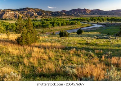 The Powder River In Powder River County, Montana, USA