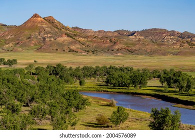 The Powder River In Powder River County, Montana, USA