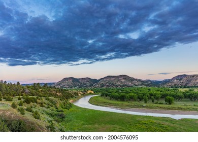 The Powder River In Powder River County, Montana, USA