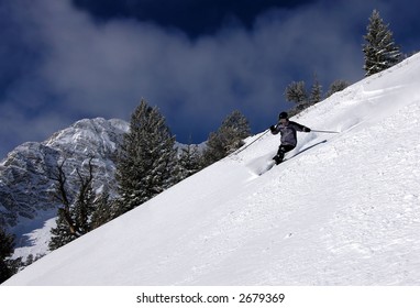 Powder Skiing In Utah Resort