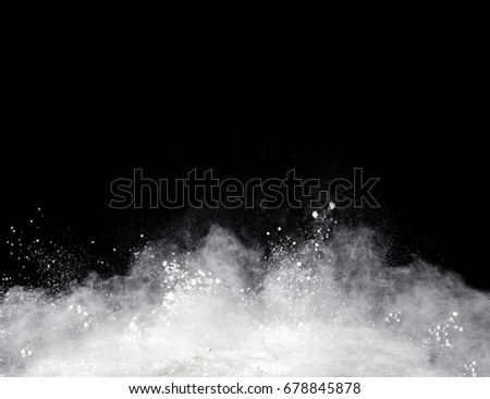 powder splash on black background
