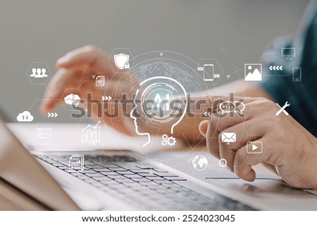 Power of Artificial intelligence AI future technology concept and the way how to use AI applications in everyday industry business.