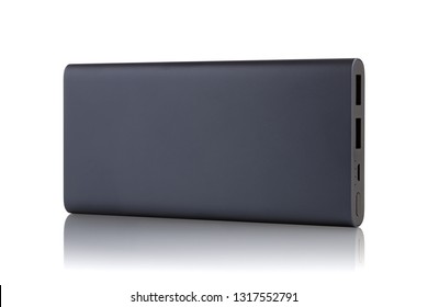 Power Bank on a white background. External battery for recharging isolated on white background.