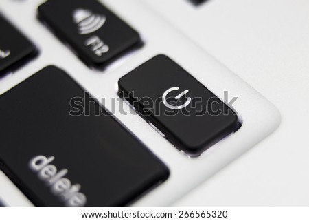 Power button close up