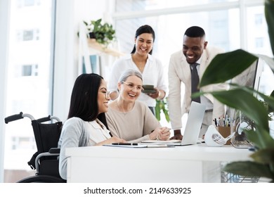 The power of the collective is stronger than the individual. Cropped shot of a group of diverse businesspeople having an informal meeting in their office.