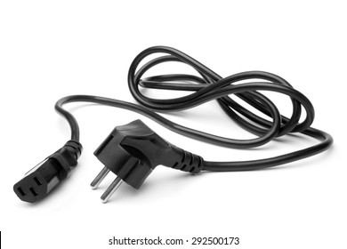 Power Cord On White Background