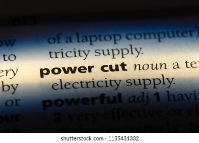 power cut word in a dictionary. power cut concept. - Shutterstock ID 1155431332