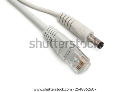 Power and Data Adapter Over Ethernet on white background