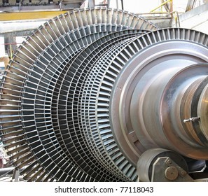 Power Generator Steam Turbine During Repair At Power Plant