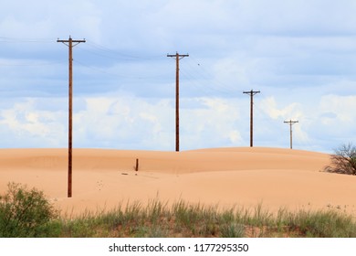 Power Lines Through The West Texas Sandhills