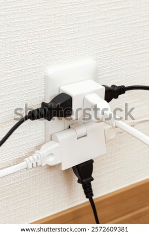 A power outlet with multiple electrical sockets.