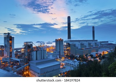 Power Plant At Dusk 