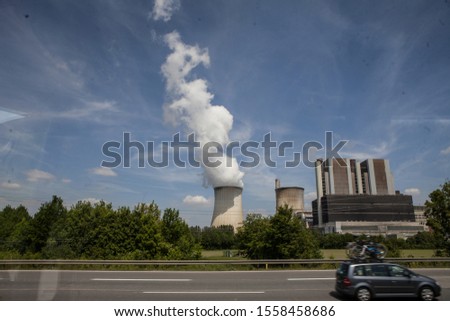 Similar – Foto Bild Windkraft und fossile Energie