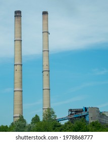 Power Plant In Germany. Fossil Fuel Burning. Energy Crisis, Reactivation Of Thermal Power Plants- Concept.