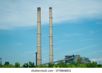 Power Plant In Germany. Fossil Fuel Burning