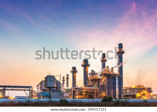 Power plant for\
Industrial Estate at\
twilight