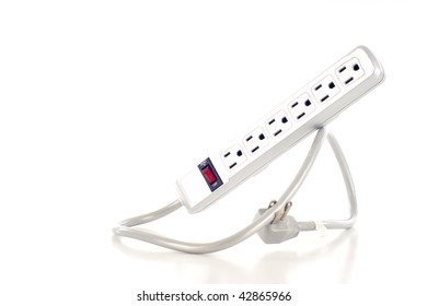 Power Strip  - Isolated Over A White Background