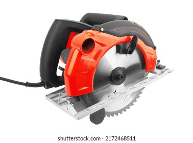 Power Tools Circular Saw Isolated On A White Background