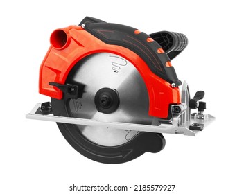 Power tools circular saw isolated on a white background
