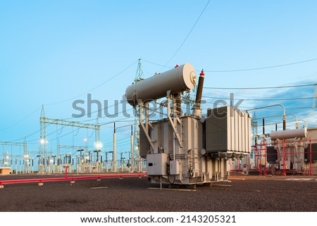 Power Transformer in High Voltage Electrical Outdoor Substation