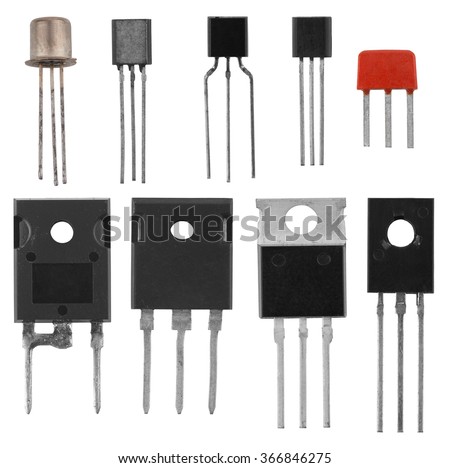 power transistors isolated on a white background