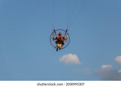 Powered Paragliding In The Sky