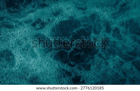 Powerful dynamic absctraction dark teal sea bubble foam texture 